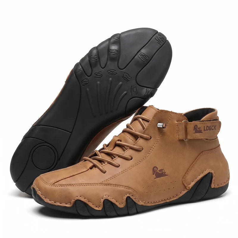 Barevo orthopädische Schuhe in Braun – Seitenansicht und Sohle
