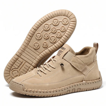 MayFit Slip Slip-on-Sneaker in Beige – Seitenansicht und Sohle