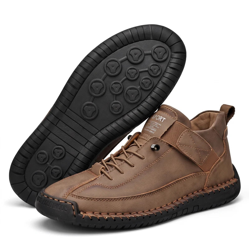 MayFit Slip Slip-on-Sneaker in Khaki – Seitenansicht und Sohle