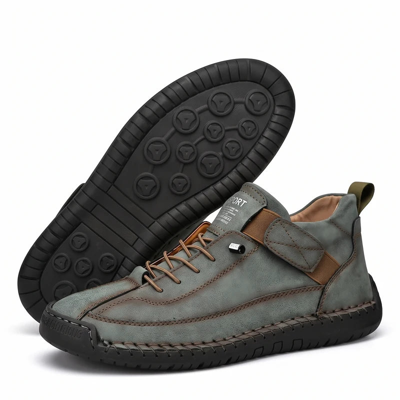 MayFit Slip Slip-on-Sneaker in Grün – Seitenansicht und Sohle