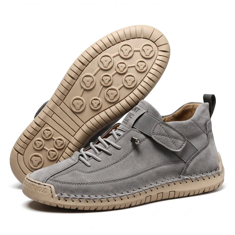 MayFit Slip Slip-on-Sneaker in Grau – Seitenansicht und Sohle