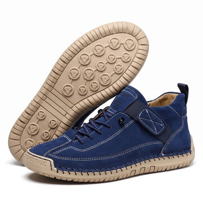 MayFit Slip Slip-on-Sneaker in Dunkelblau – Seitenansicht und Sohle
