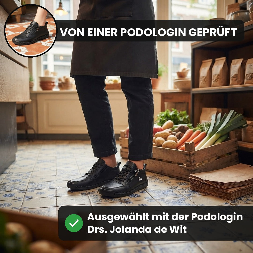 Schwarze MayFit Zip im Hofladen getragen