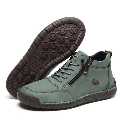 MayFit Zip Komfort-Sneaker in Grün – Seitenansicht und Sohle