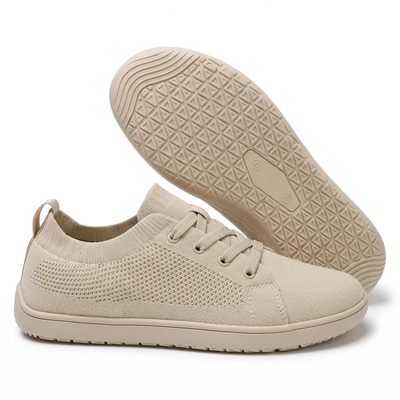 Stapvrij® Komfortsneaker in Beige, Seitenansicht und Sohle