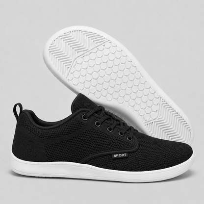 WideStep Sneaker in Schwarz-Weiß mit weißer Profilsohle