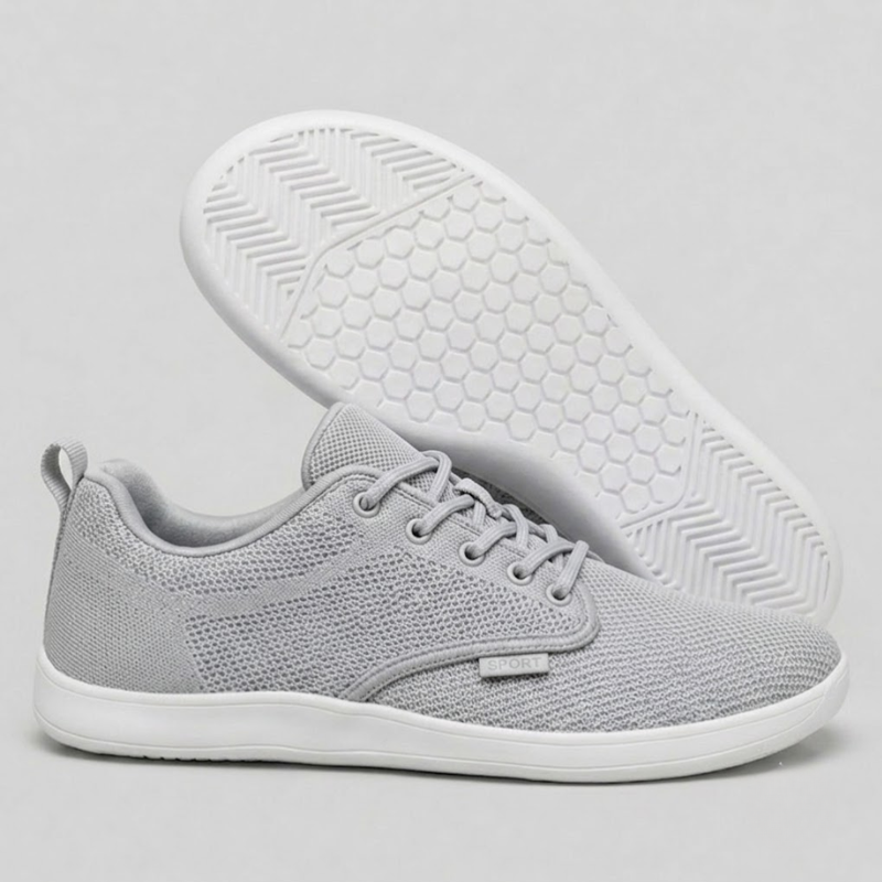 WideStep Sneaker in Grau mit weißer Sohle